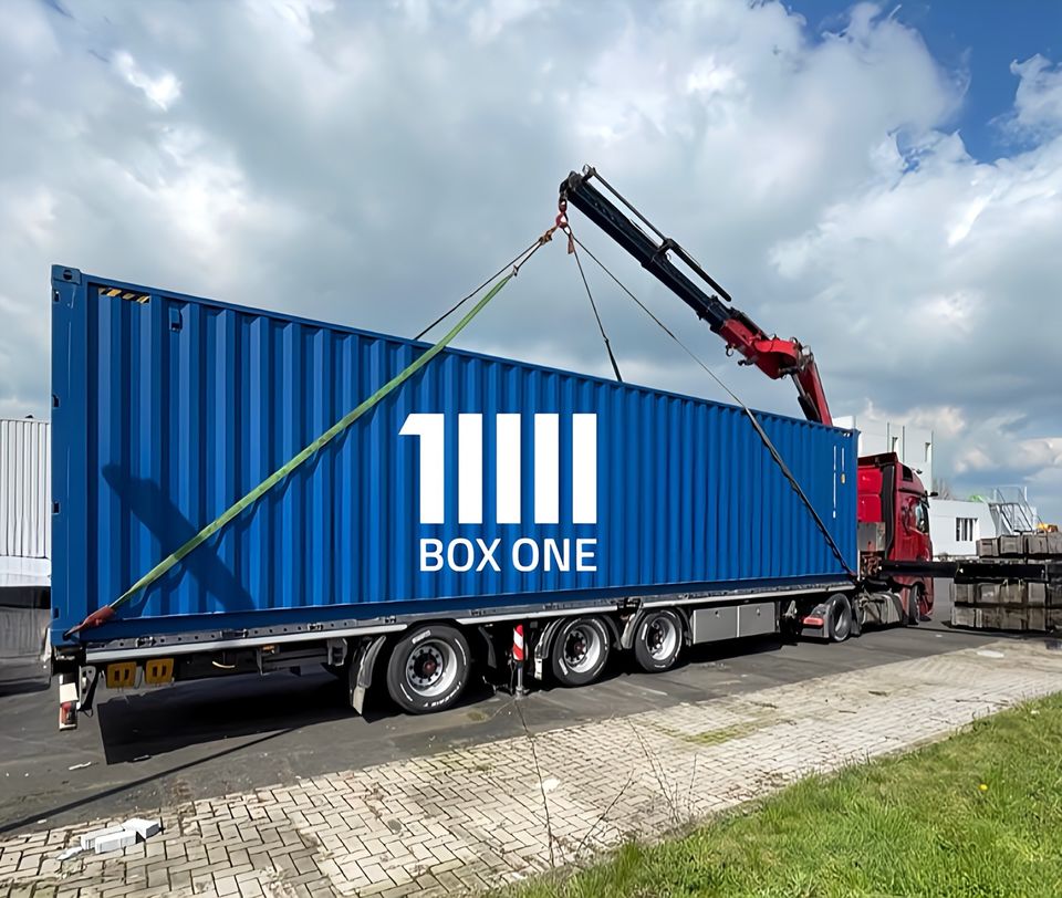 ✅ 40 Fuß Seecontainer | BOX ONE | Container | Lagercontainer | alle Farben in Großbeeren