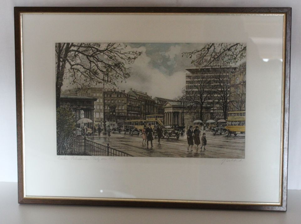 Bild gerahmt 55 x 40 cm Motiv Potsdamer Platz um 1930 in Linthe