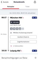 Zugticket von München nach Leibzig Bayern - Durach Vorschau