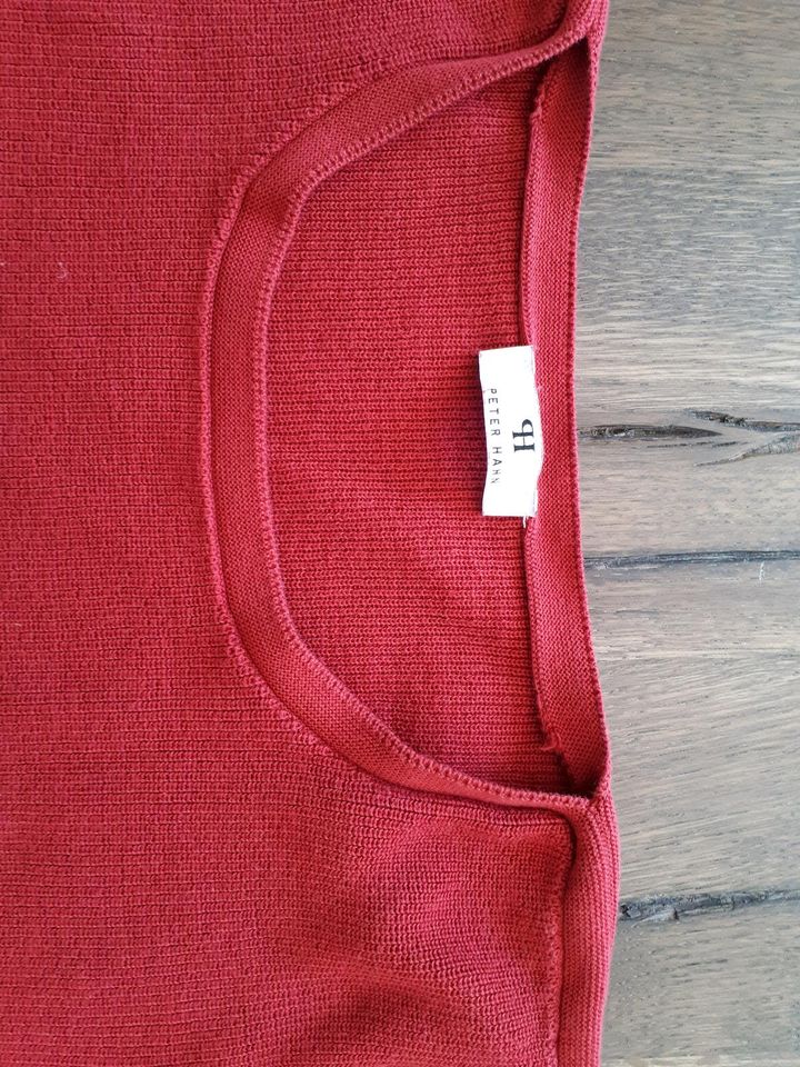 Shirt, kurzärmeliger Pulli von Peter Hahn Gr. 52 rot reine Baumwo in Falkensee