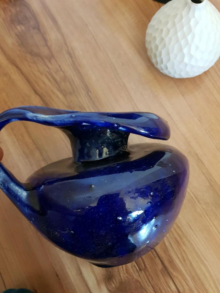 Vase Keramik handmade blau Porzellan küchen Utensilo Aufbewahrung in Leipzig