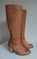 Stiefel Langschaft echtleder Nubukleder Vintage Cognac gr. 37 Schleswig-Holstein - Kaltenkirchen Vorschau