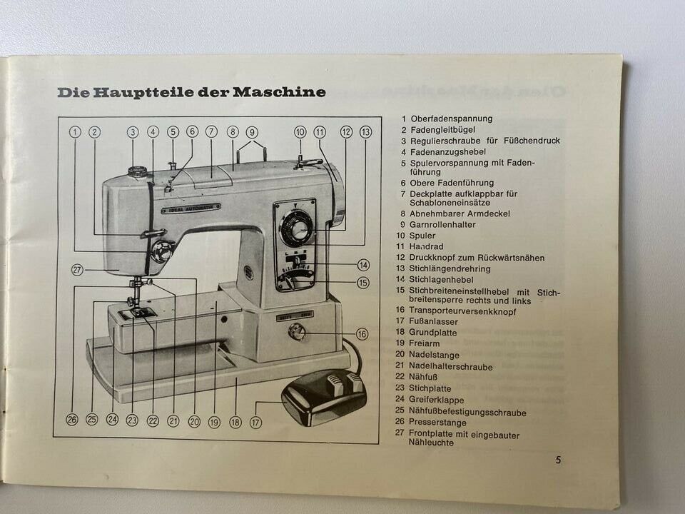 Nähmaschine Ideal Freiarm Automatik Bedienungsanleitung in Niedersachsen -  Sittensen | Basteln, Handarbeiten und Kunsthandwerk | eBay Kleinanzeigen  ist jetzt Kleinanzeigen