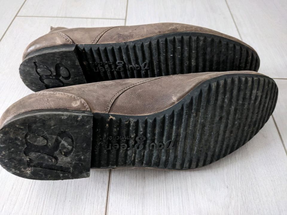 Paul Green Stiefeletten 7,5 41 taupe Schnürstiefeletten in Stockheim Oberfr