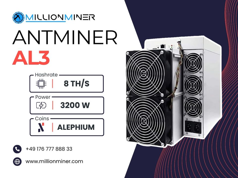 Bitmain Antminer AL3 (8Th) Alephium (ALPH) Miner - WARTELISTE in Berlin