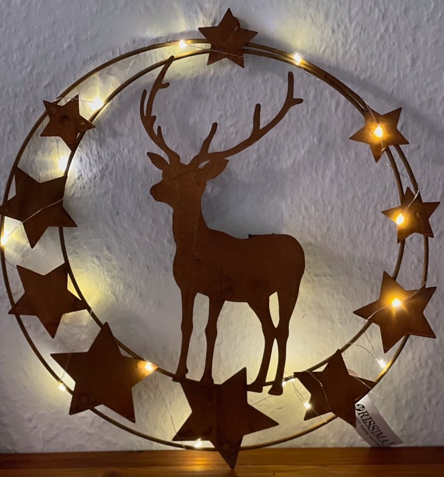Kranz aus edelrost mit LED Lichterkette Hirsch Deko Weihnachten in  Niedersachsen - Aurich | eBay Kleinanzeigen ist jetzt Kleinanzeigen