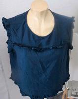 Neuw. Sommerbluse Bluse Blau uni  / Rücken Knöpfe  44  XL Niedersachsen - Ilsede Vorschau