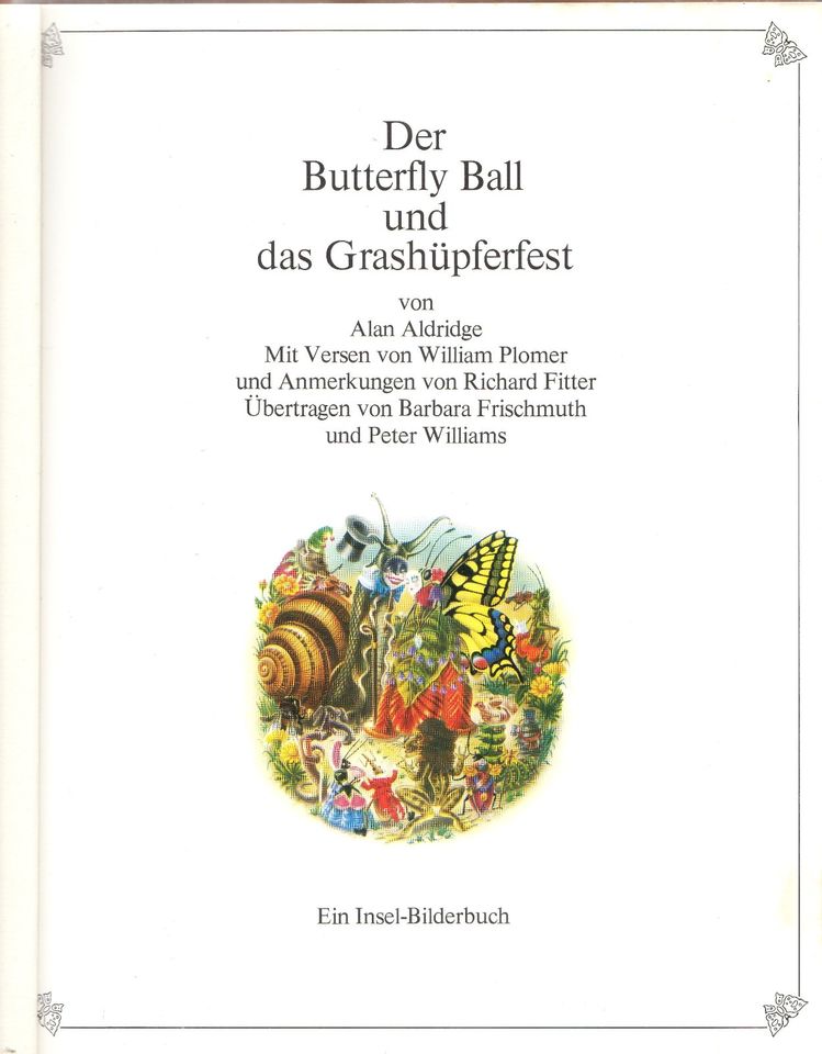 Bilderbuch Der Butterfly Ball und das Grashüpferfest Insel Verlag in Hamburg
