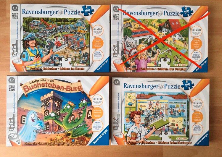 Ravensburger Tip Toi Spiel + 2 Puzzles in Balge