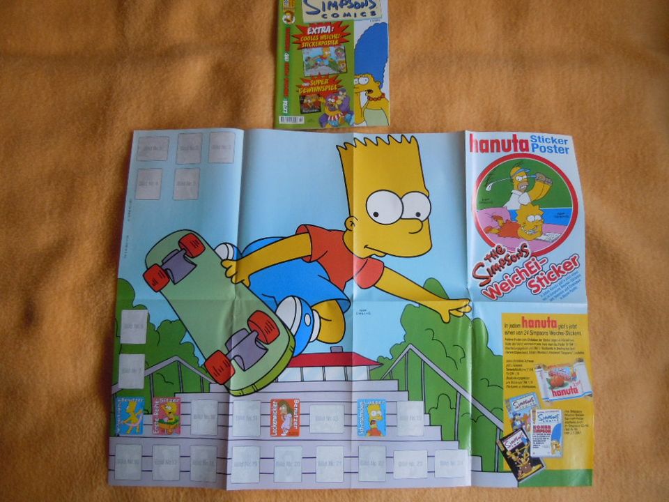 Simpsons Comics 55 2001, 57 2001 mit Stickerposter  Comic-Heft RA in Aachen