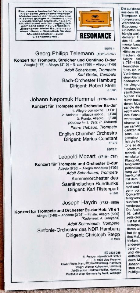 Virtuose Trompete,Thibaud+Scherbaum spielen Telemann Hummel Haydn in Hannover