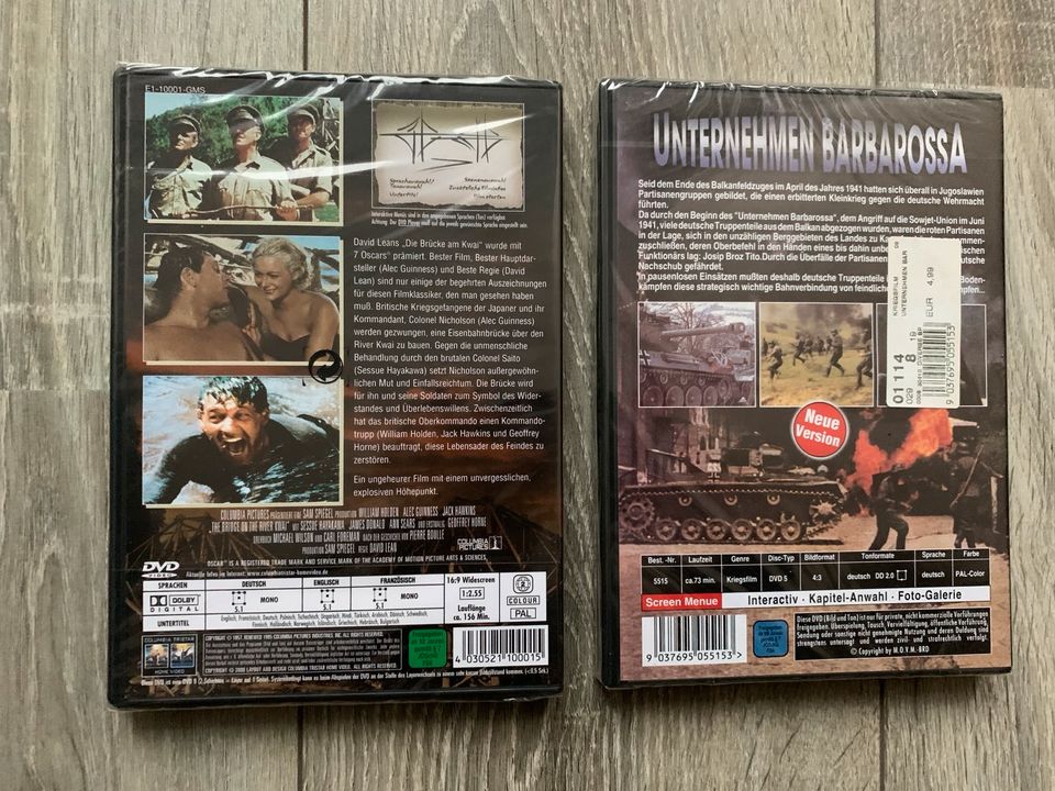 Die Brücke am Kwai & Unternehmen Barbarossa DVD NEU in Langenhagen