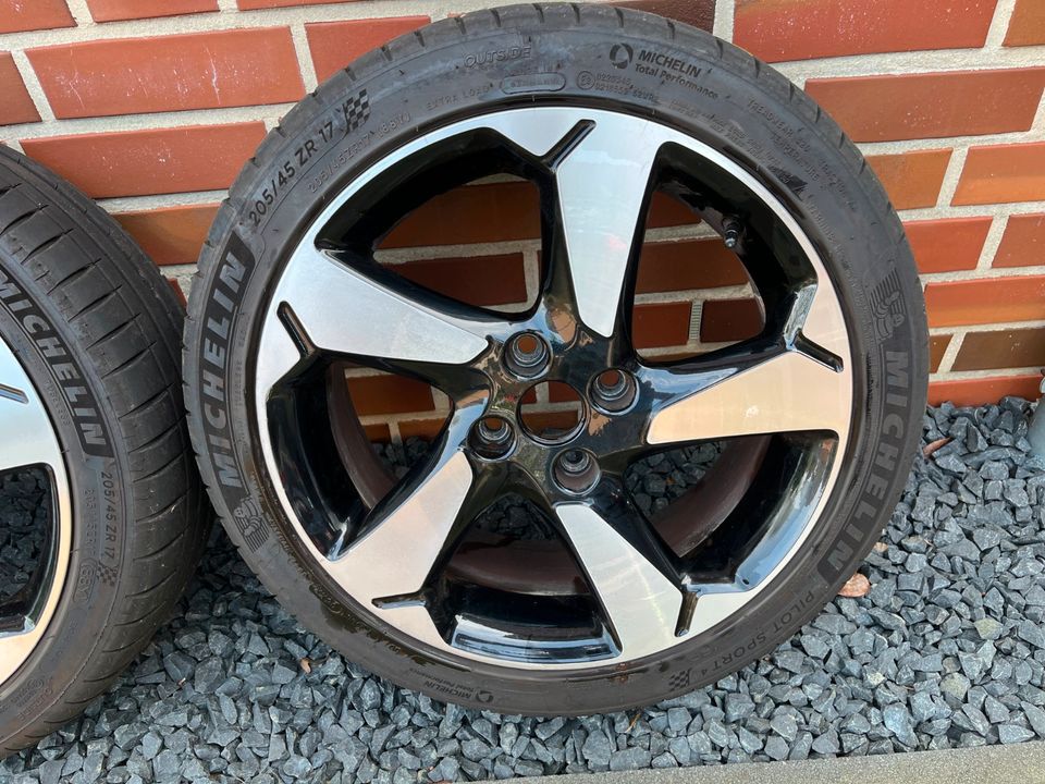 4x Sommerreifen m. Alu, Michelin Pilot Sport 205/45 ZR 17, 88Y in Viersen