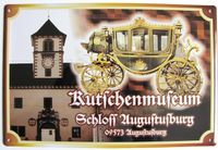 Schloss Augustusburg - Kutschenmuseum - Blechschild - 20 x 30 cm Sachsen - Eilenburg Vorschau
