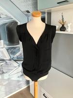Satin seidige Body Bluse Gr. 34 (XS) schwarz kurzarm Blusenbody Bayern - Hammelburg Vorschau