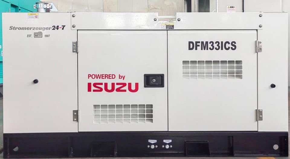 Diesel Notstromaggregat ISUZU Wassergekühlt 33kVA  400V 230V in Viersen