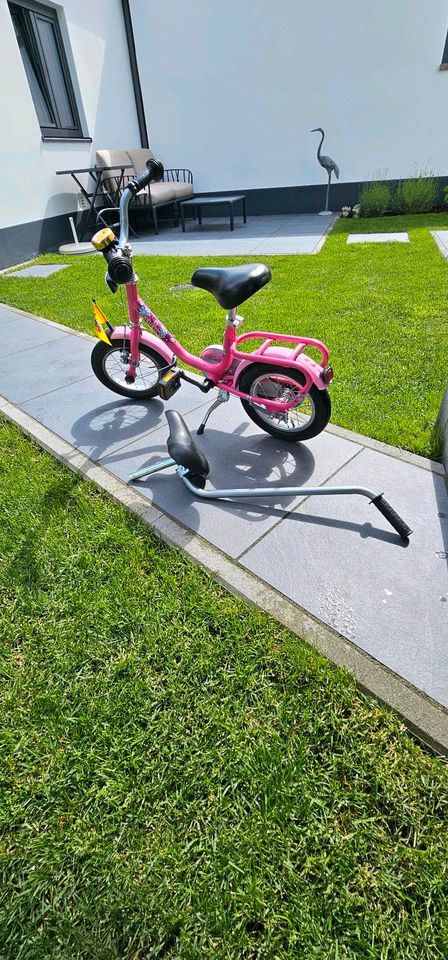 Puki Kinderfahrrad 12 zoll rosa mit extra Sessel in Unterföhring