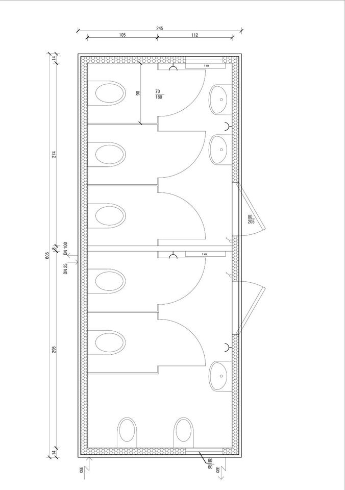 WC Container | Sanitärcontainer | Duschcontainer - Standardmodule in Pulheim