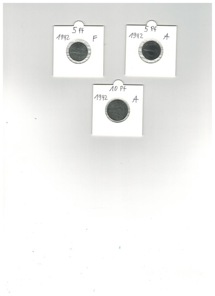 Zinkmünzen - 1941 bis 1944 in Vallendar