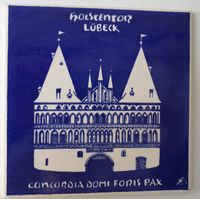 Alfred Evers Lübecker Blaugrundkachel, Holstentor, blau, Keramik Lübeck - St. Lorenz Nord Vorschau