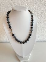 Halskette Collier Achat Edelstein Perlenkette schwarz weiß Baden-Württemberg - Bad Saulgau Vorschau