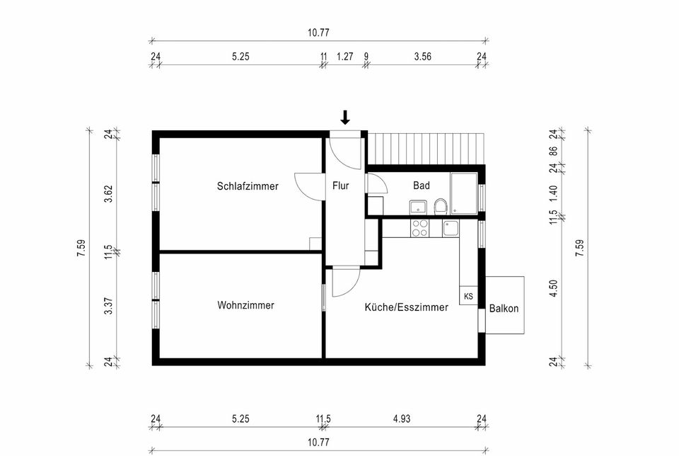 * Ohne Provision! Sanierte 2,5-Zimmer Wohnung in zentraler Lage mit Balkon & Küche! * in Nürnberg (Mittelfr)