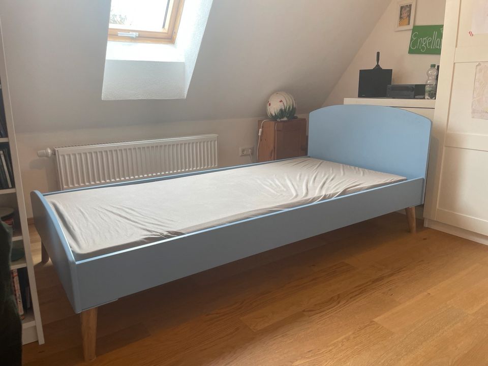 Kinderbett Verbaudet Konfetti Blau 190 x90 in Ettlingen