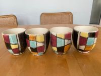 4 Becher Ziegler Keramik, 50er Jahre, Mid Century Rockabilly Nordrhein-Westfalen - Schloß Holte-Stukenbrock Vorschau