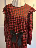 Kleid plus size Hahnentritt schwarz rot Schleife houndstooth Nordrhein-Westfalen - Werdohl Vorschau
