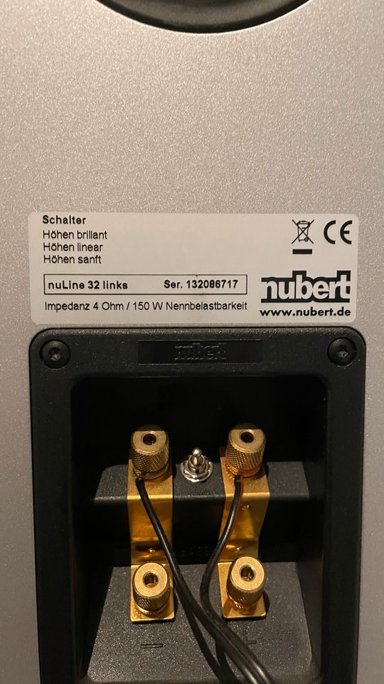 Lautsprecher Nubert nuline 32 silbergrau mit Standfuß Glas/Alu in Böbingen an der Rems