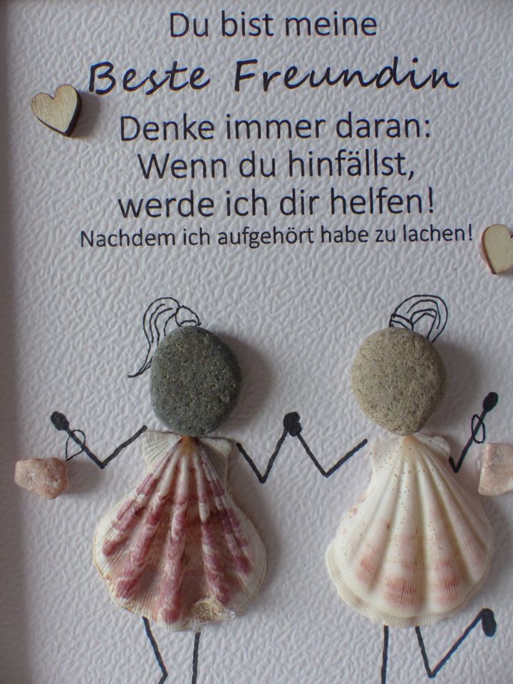 Steinbild / Bild / Geschenk / Freundin/ Humor/ Freundschaft in Waldbröl