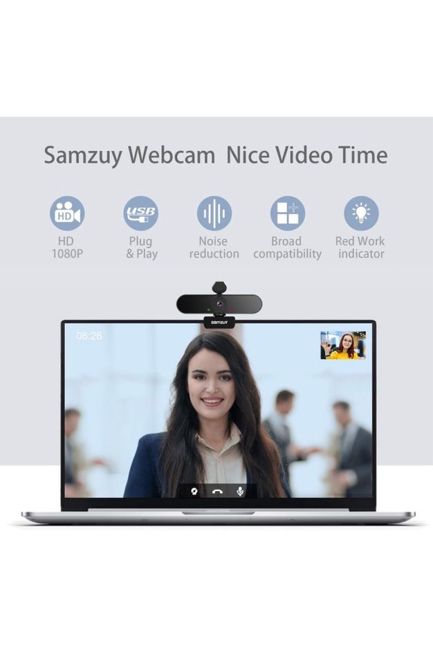 Samzuy 1080P Webcam PC, Webcam mit Microphone neu in Löbau