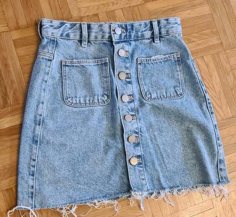 Zara Jeans Rock mit Knopfleiste neu Gr. 34/XS in Giesen