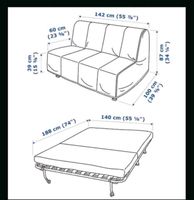 Ikea lycksele ROT mit Kissenbezug (2 sofa) Münster (Westfalen) - Albachten Vorschau