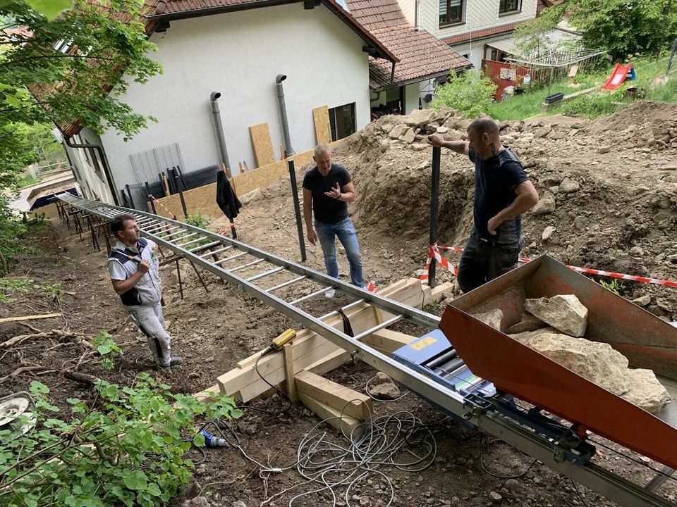 Stecklift Schrägaufzug Bauaufzug Lastenaufzug mieten GEDA in Hirzenhain