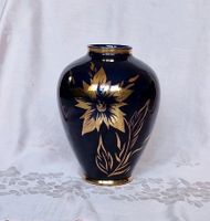 Blaue Vase, Keramik, goldene Blume, 18 cm Nordwestmecklenburg - Landkreis - Zickhusen Vorschau