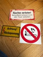 3 alte Original DDR Schilder Achtung/Rauchen verboten Ostalgie Sachsen - Neumark Vorschau