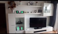 Wohnwand Wohnzimmer Regal Sideboard weiß mit LED Licht Nordrhein-Westfalen - Stolberg (Rhld) Vorschau