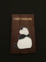 ''I hate Monday (Panda)“ handgemachtes Fadenbild (Stringart) Nordrhein-Westfalen - Niederkrüchten Vorschau