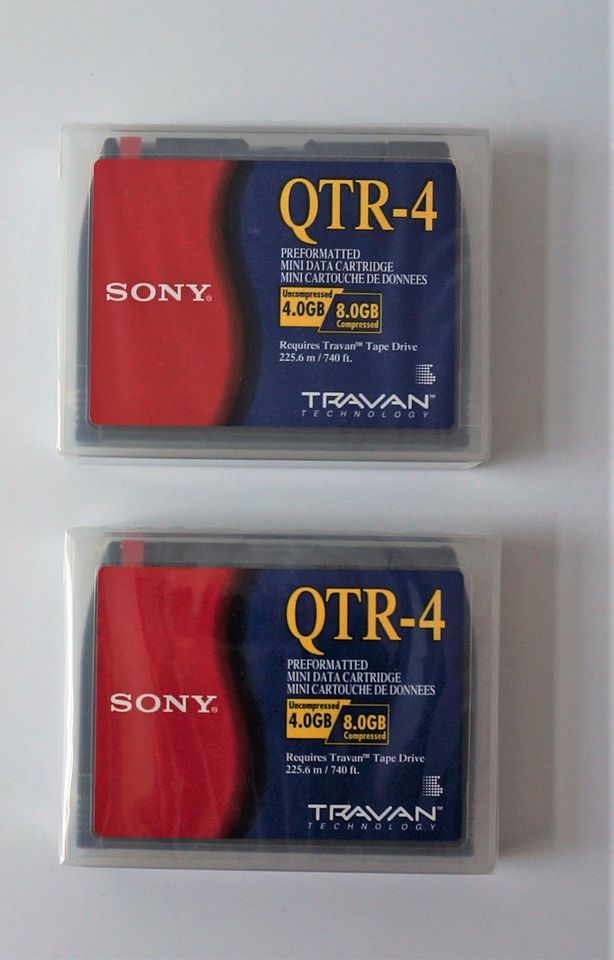 2x Sony TRAVAN QTR-4 | 4GB | 8GB | Data Cartridge| Mini | Neu & O in Krempdorf