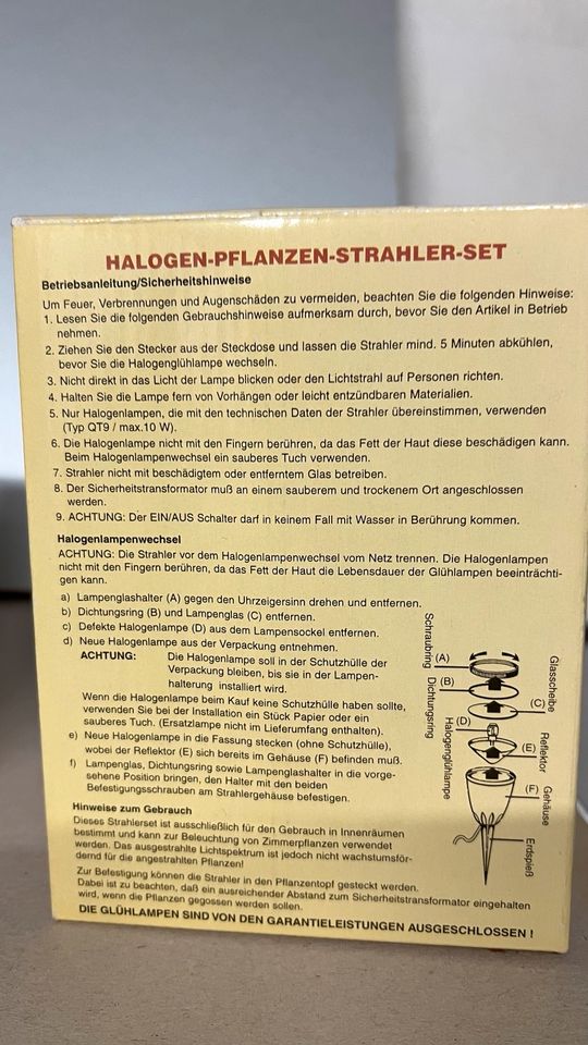 Halogen Pflanzen Strahler Set 2 Lamüen in Mülheim-Kärlich