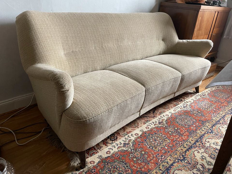 Sofa & 2 Sessel, 50er/60er Jahre, antik, sehr solide in Versmold