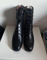 Neu Emporio Armani Stiefel Schwarz Gr. 38 Leder NP 450€ West - Nied Vorschau