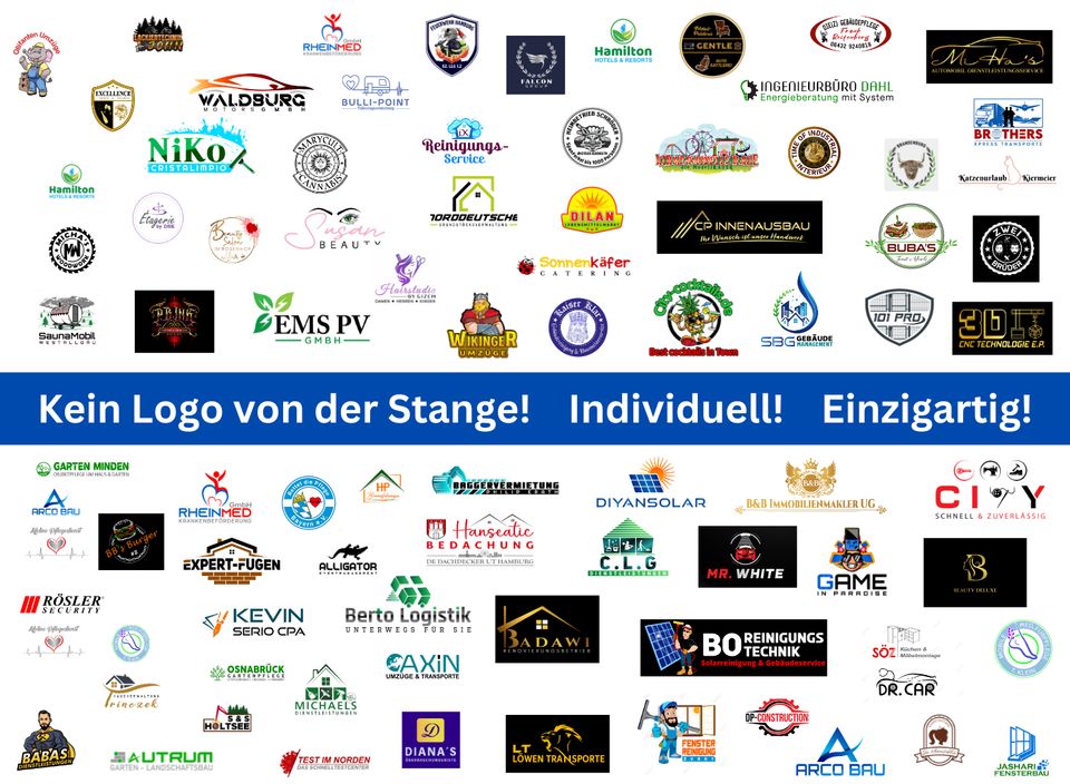 Logoerstellung - Logodesign erstellen lassen - Firmenlogo designen - Speisekarten - Logos für Homepage und Flyer – Marken Design - Markenanmeldung Schild Visitenkarte  Logo vektorisieren für Webseite in Berlin