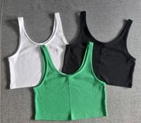 ♡ 3er Set Top Shirt cropped gerippt schwarz, weiß & grün ♡ Baden-Württemberg - Ettlingen Vorschau