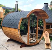 Panoramasauna Holzofen Spiegelsauna Fasssauna Thermoholz Sauna Gartenhaus Saunafass Fassauna Badezuber Hot Tub Badefass Tiny House Garten Campingplatz Schlaffass Unterkunft Faßsauna Glas Erfurt Huum Thüringen - Erfurt Vorschau