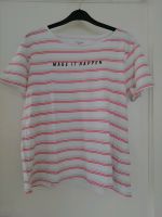 weißes T-Shirt mit bunten Streifen und Aufdruck Größe L Baden-Württemberg - Wangen im Allgäu Vorschau