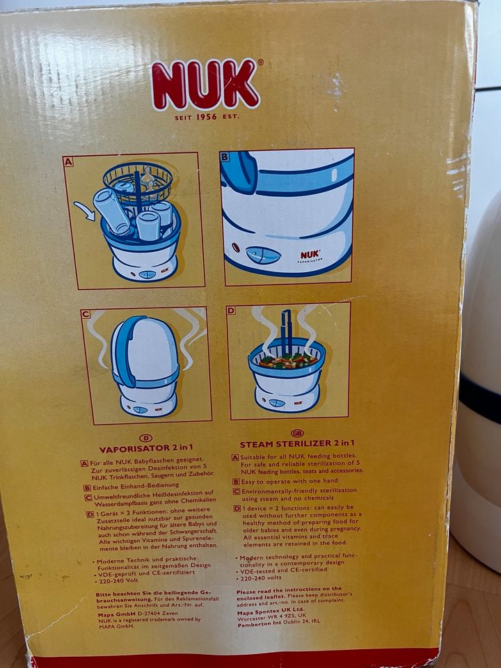 NUK Vaporisator 2 in 1, Fläschchensterilisation, Sterilisator in Stuttgart