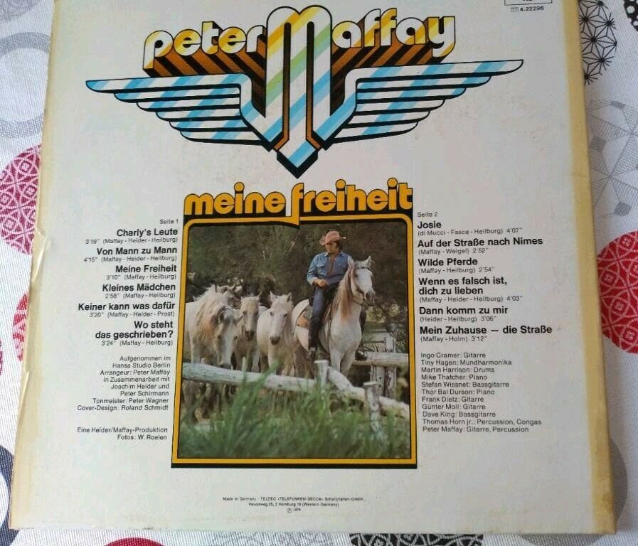 Peter Maffay meine Freiheit LP, aus1975 Schallplatte in Weißenburg in Bayern