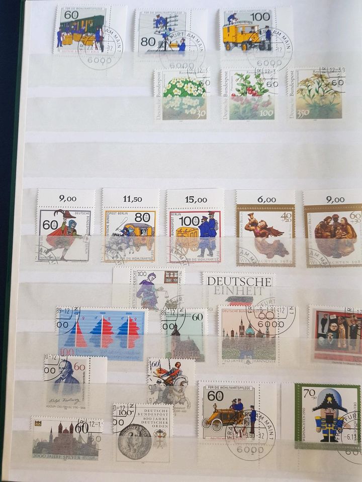 BRD BUND Briefmarken im Leuchtturm Steckalbum gestempelt in Eichwalde